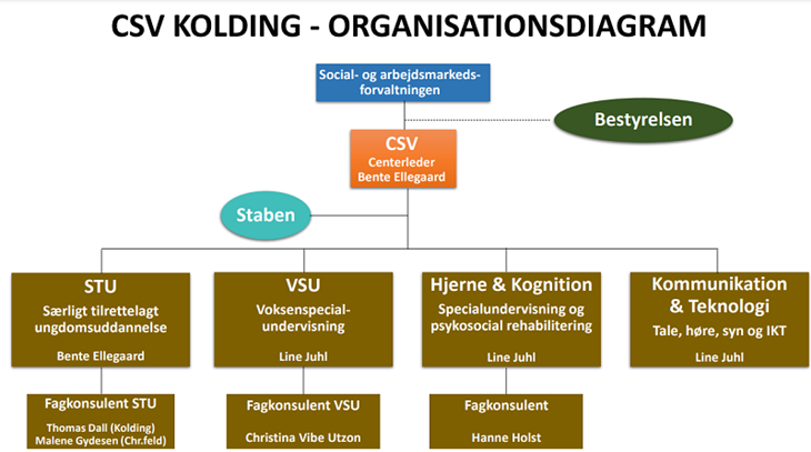 CSV Kolding organisationsdiagram 